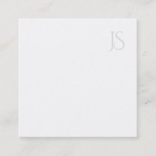 Tarjeta De Visita Cuadrada Monograma profesional Minimalista moderno simple