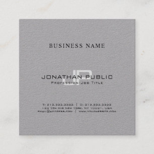 Tarjeta De Visita Cuadrada Monogramo Moda simple Diseño de moda de lujo