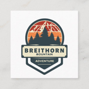 Tarjeta De Visita Cuadrada Monte de Breithorn escalada y t-shir de senderismo