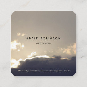 Tarjeta De Visita Cuadrada ©Motivation Speaker Life Coach Silver Lining