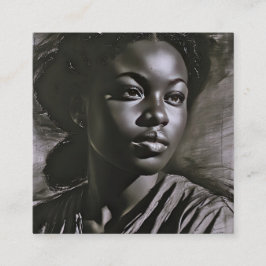 Tarjeta De Visita Cuadrada Mujeres "Jazmín" En El Carbón