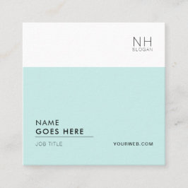 Tarjeta de visita cuadrada multiusos limpia