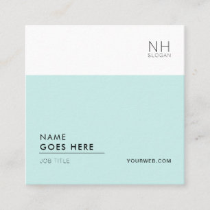 Tarjeta de visita cuadrada multiusos limpia