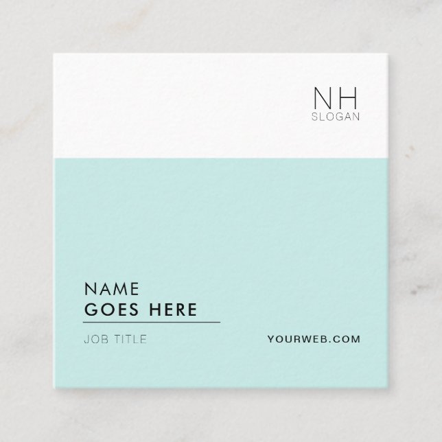 Tarjeta de visita cuadrada multiusos limpia (Anverso)