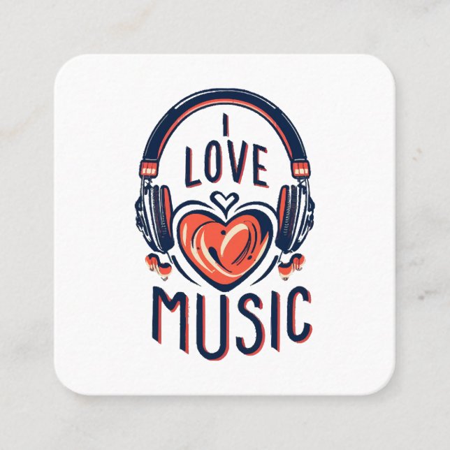 Tarjeta De Visita Cuadrada música (Anverso)