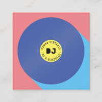 Música moderna azul rosado retro dj vinilo
