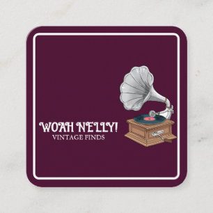 Tarjeta De Visita Cuadrada Música Treble Clef Chrome Mini personalizado