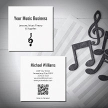 Musical Treble Clef código QR Lecciones de música
