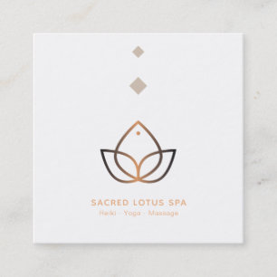Tarjeta De Visita Cuadrada *~* Mystic Shaman Sacred Geometry Alchemy Lotus