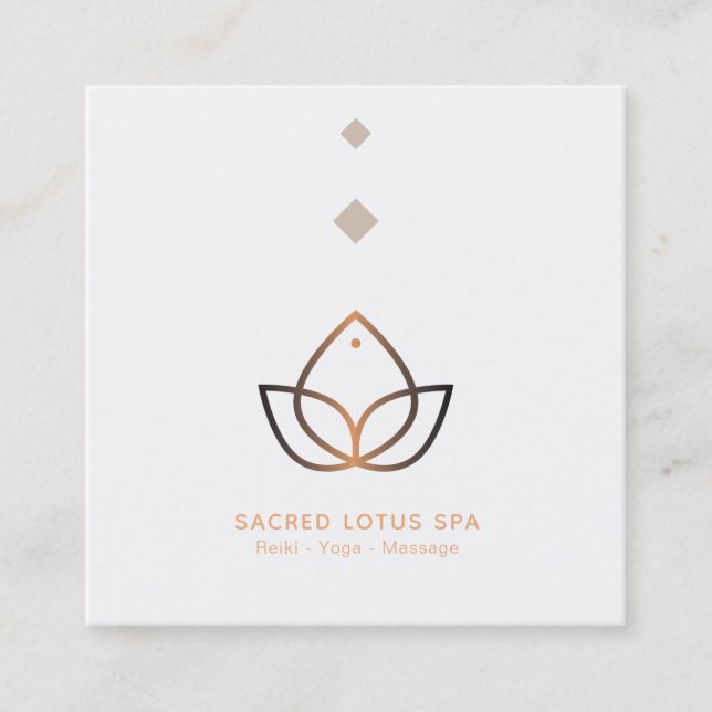 Tarjeta De Visita Cuadrada *~* Mystic Shaman Sacred Geometry Alchemy Lotus (Anverso)
