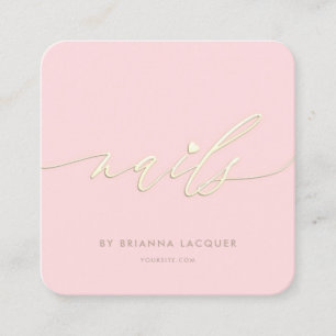 Tarjeta De Visita Cuadrada Nail Art Beauty Salon Manicure Specialist