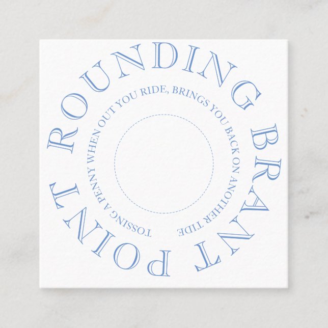 Tarjeta De Visita Cuadrada Nantucket Penny Toss (Anverso)