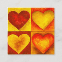 Naranja rojo pintado acuarela Corazón arte Amor