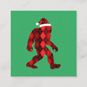 Tarjeta De Visita Cuadrada Navidad de Bigfoot - Divertida Navidad