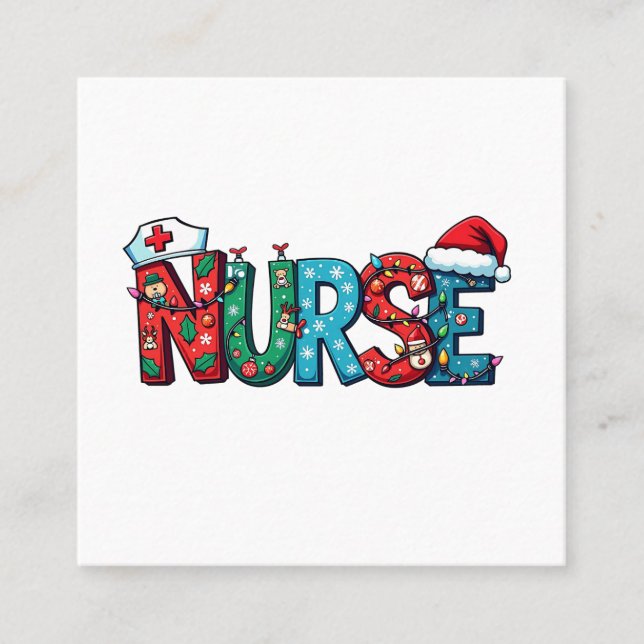 Tarjeta De Visita Cuadrada navidades 2025, (Anverso)