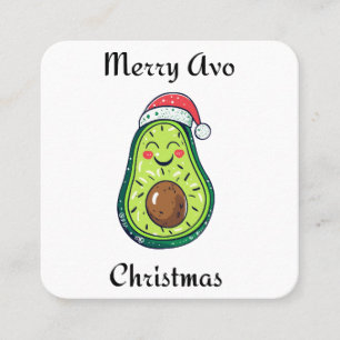 Tarjeta De Visita Cuadrada Navidades de Merry Avo