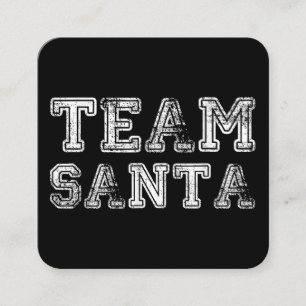 Tarjeta De Visita Cuadrada Navidades de Team Santa Funny
