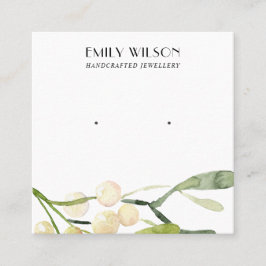 TARJETA DE VISITA CUADRADA NAVIDADES FESTIVOS NIEVEN BERRY STUD GANANDO PANTA