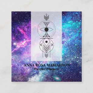 Tarjeta De Visita Cuadrada *~* Nebula celta Misible Universo Psicológico Medi