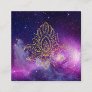 Tarjeta De Visita Cuadrada Nebulosa sagrada de la galaxia cósmica de Hamsa