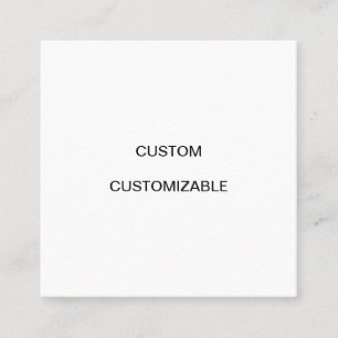 TARJETA DE VISITA CUADRADA NEGOCIO CUADRADO EN BLANCO ADAPTABLE DE ENCARGO