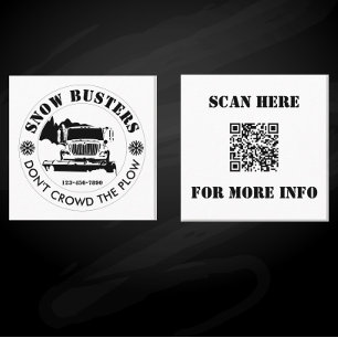 Tarjeta De Visita Cuadrada Negocio de eliminación de nieve Añadir su Personal