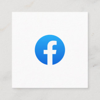 Tarjeta De Visita Cuadrada Negocio Facebook Blanco mínimo / medios sociales
