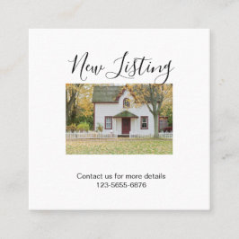 Tarjeta De Visita Cuadrada New listing Airbnb booking home vacation travel ca