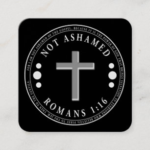 Tarjeta De Visita Cuadrada No avergonzado del verso cristiano gospel