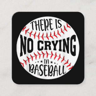 Tarjeta De Visita Cuadrada No Hay Lloros En El Béisbol
