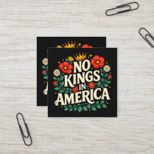 Tarjeta De Visita Cuadrada No Kings América