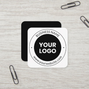 Tarjeta De Visita Cuadrada Nombre de la empresa y sitio web o eslogan, etc.