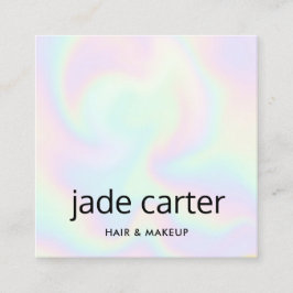 Tarjeta De Visita Cuadrada Nombre irlandés holográfico de moda