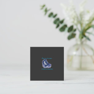 Tarjeta De Visita Cuadrada Nombre personalizado Te amo hasta la luna Acuarela