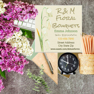 Tarjeta De Visita Cuadrada Noruega Sage Drooping Lilis