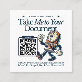 Tarjeta De Visita Cuadrada Notario de Retro Nevada Diversión pública del códi