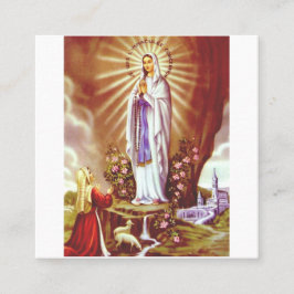 Tarjeta De Visita Cuadrada Nuestra Señora de Lourdes