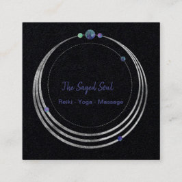 Tarjeta De Visita Cuadrada Nueva era espiritual y geométrica metafísica