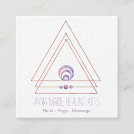 Tarjeta De Visita Cuadrada Nueva era espiritual y metafísica| Púrpura