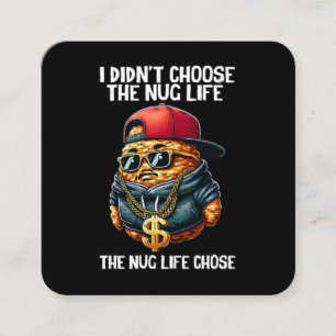 Tarjeta De Visita Cuadrada Nugget de Comida Rápida No Elegí La Vida Nug