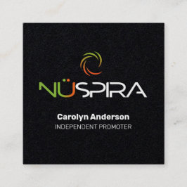 Tarjeta De Visita Cuadrada NuSpira Black Business Card