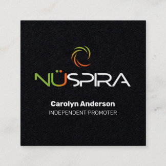 Tarjeta De Visita Cuadrada NuSpira Black Business Card