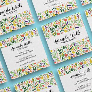 Tarjeta De Visita Cuadrada Nutricionista, entrenador de chefs, arte único de 