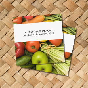 Tarjeta De Visita Cuadrada Nutricionista único de las verduras