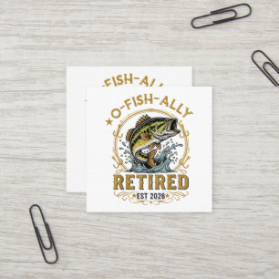 Tarjeta De Visita Cuadrada O Fish Ally Retirado Desde 2026 Jubilación Pesquer