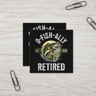 Tarjeta De Visita Cuadrada O-Fish-Almente Retirado 2026 Pescador Pesca