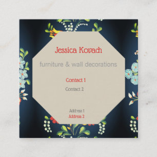 Tarjeta De Visita Cuadrada Octagon en coloridos florines húngaros
