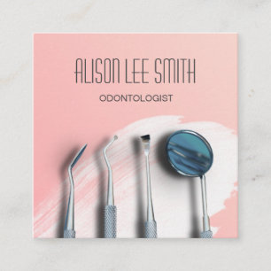Tarjeta De Visita Cuadrada Odontólogo Dental Dentist Business Card