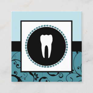 Tarjeta De Visita Cuadrada oficina odontológica profesional de damasco