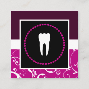 Tarjeta De Visita Cuadrada oficina odontológica profesional de damasco